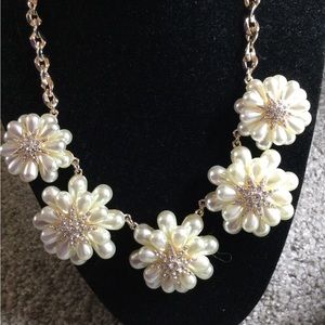 Beautiful set of White Pearl star crystal necklace,bracelet and earring